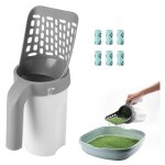 Pelle  litire pour chat, pelle  litire en plastique 2 en 1, pelle  litire pour chat avec support, ...