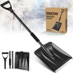 Pelle � neige pour voiture et jardin, manche d 95 cm, id�ale pour d�neigement urgent et all�e - kzq
