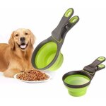 Pelle à nourriture pour animaux, tasse à mesurer pliable en silicone 3 en 1 et clip de fermeture pour ... Pelle à nourriture pour animaux, tasse à mesurer pliable en silicone 3 en 1 et clip de fermeture pour ...
