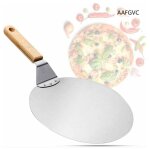 Réduction, pelle à pizza en acier inoxydable avec manche en bois, poussoir à pizza pour pierre à pizza, ... Réduction, pelle à pizza en acier inoxydable avec manche en bois, poussoir à pizza pour pierre à pizza, ...