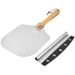 [jamais utilis�] pelle � pizza en aluminium avec manche pliable, surface de 30, 5 x 35, 5 cm, accessoire ...