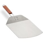 Pelle � pizza avec poign�e en bois, tartes flamb�es, pain, pliant, l x p : 24 x 25, 5 cm, inox, brun ...