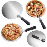 Pelle  pizza ronde en mtal de 30, 5 cm avec poigne pliable, idale pour la cuisson au four, au gril ...