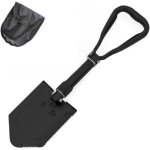 Pelle pliante 1 pi�ce avec pioche ? outil de retranchement robuste en acier au carbone pour tout - terrain, ...