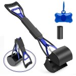 Pelle  djections pour animal domestique, ramasse - crotte, 70 cm pouce long manche solide pince dentele ...