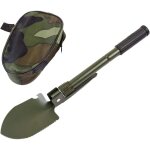 Pelle de survie pliante avec pioche et boussole - outil de rentr�e militaire robuste pour le camping ...