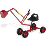 Pelleteuse enfant avec si�ge pivotant � 360�& pelle, tractopelle pour bac � sable avec base hexagonale, ...