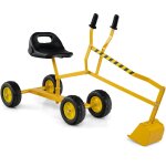 Pelleteuse enfant avec si�ge pivotant � 360�& pelle, tractopelle pour bac � sable sur roulette, pour ...