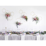 Pendentifs d�coratifs en m�tal cercles, dor�, 2 pi�ces.