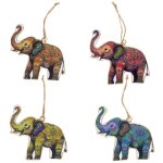 Pendentif Éléphant multicolore 4 diff. design romantique pour décoration murale, cadeau idéal pour les ... Pendentif Éléphant multicolore 4 diff. design romantique pour décoration murale, cadeau idéal pour les ...