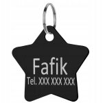 Pendentif grav� �toile pour collier chien et chat avec nom