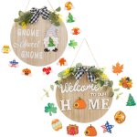 Pendentif de signe de nol en bois cratif, accessoires remplaables, lments de vacances, signe de ...