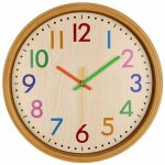 Pendules murales 12 pouces silencieux color� num�ro enfants horloge murale grande horloge murale d�corative ...