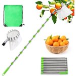 Perche telescopique 4. 2m pour cueillir les fruits, avec sac de rangement, en acier inoxydable réglable ... Perche telescopique 4. 2m pour cueillir les fruits, avec sac de rangement, en acier inoxydable réglable ...