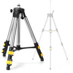 Perche t�lescopique en acier inoxydable de 1, 2 m�tre, niveau laser avec tr�pied r�glable et niveau � ...