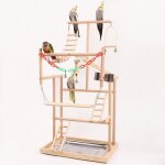 Perchoir oiseaux, jouet perroquet, aire de jeux pour oiseaux, place de jeux en bois pour perruches canaris, ...