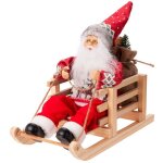 P�re no�l en luge, 15 x 34 x 25 cm