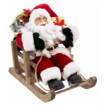 Paris prix - pre nol sur luge dco velours 26cm rouge