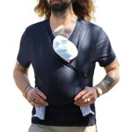 P�re t - shirt kangourou m�re apaiser porte - b�b� en �charpe col en v manches courtes d�bardeurs - xl ...