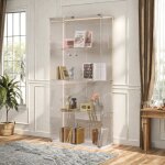 Pergar - vitrine verre affichage, figurines pr�sentoir 4 niveaux, avec led r�glable, verre tremp�, base ...