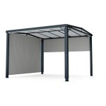 Blumfeldt pergola 3x3 m, pergola jardin ext�rieur en aluminium, toit polycarbonate, stores r�tractables, ...