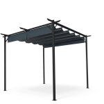 Blumfeldt pergola 3x3 m, pergola jardin ext�rieur, toit polyester r�sistant, armature acier thermolaqu�, ...