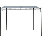 Habitat et jardin - pergola adosse incline en mtal - 3 x 2. 5 m - gris