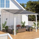 Yodolla - pergola adossée, tonnelle de jardin exterieur, gouttière intégrée, résistant uv, 3 x 3m - blanc ... Yodolla - pergola adossée, tonnelle de jardin exterieur, gouttière intégrée, résistant uv, 3 x 3m - blanc ...