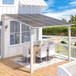 Yodolla - pergola adossée, tonnelle de jardin exterieur, gouttière intégrée, résistant uv, 2, 4 x 2, ... Yodolla - pergola adossée, tonnelle de jardin exterieur, gouttière intégrée, résistant uv, 2, 4 x 2, ...