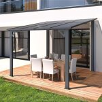 Yodolla - pergola adossée, tonnelle de jardin exterieur, gouttière intégrée, résistant uv, 2, 4 x 2, ... Yodolla - pergola adossée, tonnelle de jardin exterieur, gouttière intégrée, résistant uv, 2, 4 x 2, ...