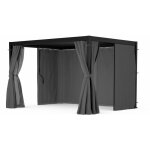 Blumfeldt pergola aluminium 3x4 m - toit rglable, rideaux & moustiquaires, armature rsistante, protection ...