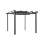 Pergola en aluminium cordoba - gris - 3 x 3 m