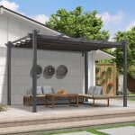 Purple leaf - pergola aluminium pour terrasse extérieur, toit coulissante, pavillon de jardin, 4 x 2. ... Purple leaf - pergola aluminium pour terrasse extérieur, toit coulissante, pavillon de jardin, 4 x 2. ...