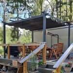 Purple leaf - pergola aluminium pour terrasse extrieur, toit coulissante, pavillon de jardin, 4 x 3 ...
