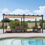 Purple leaf - pergola aluminium pour terrasse extérieur, toit coulissante, pavillon de jardin, 5. 5 x ... Purple leaf - pergola aluminium pour terrasse extérieur, toit coulissante, pavillon de jardin, 5. 5 x ...