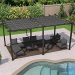 Purple leaf - pergola aluminium pour terrasse extérieur, toit coulissante, pavillon de jardin, 5. 5 x ... Purple leaf - pergola aluminium pour terrasse extérieur, toit coulissante, pavillon de jardin, 5. 5 x ...