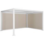 Pergola bioclimatique. aluminium et acier. 3x4m avec store 3m + store 4m