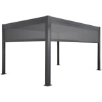 Pergola bioclimatique. aluminium et acier. 3x4m avec store 3m + store 4m