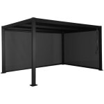 Pergola bioclimatique. aluminium et acier. 3x4m avec store 3m + store 4m