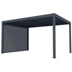Vente - unique ? pergola bioclimatique autoportante �lectrique anthracite en aluminium ? lames orientables ...
