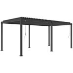 Pergola bioclimatique autoport�e antracite 600x300x240