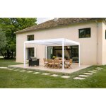 Pergola bioclimatique autoport�e piana 4x3m aluminium blanc - lames orientables