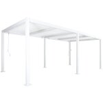 Pergola bioclimatique blanc. aluminium et acier. 3x6m. lames orientables Pergola bioclimatique blanc. aluminium et acier. 3x6m. lames orientables