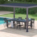 Pergola bioclimatique chalet - jardin 3x4 - anthracite