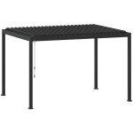Hesperide - pergola bioclimatique evora graphite - 4 x 3 m - hespride