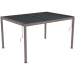 Pergola bioclimatique gardiun hampshire 3x4 de 12m2 tonnelle de jardin rtractable aluminium et acier ...