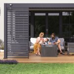 Ombrea - pergola bioclimatique ombra vs adosse 3x4m - anthracite - v2