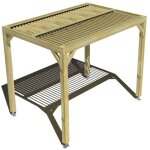 Pergola bois ? 3m x 2m ? ind�pendante ? sens largeur ? lames orientables bioclimatiques incluses ? livraison ...