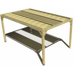 Pergola bois ? 3m x 5m ? ind�pendante ? sens profondeur ? lames orientables bioclimatiques incluses ? ...