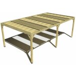 Pergola bois ? 7m x 4m ? ind�pendante ? sens profondeur ? lames orientables bioclimatiques incluses ? ...